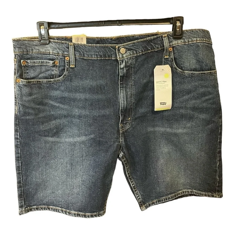 Levi’s 412 Slim Shorts Blue Denim Flex Eco Performance Size 44 - Picture 1 of 7